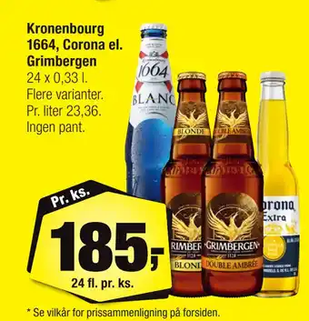 Calle Kronenbourg 1664, Corona el. Grimbergen tilbud