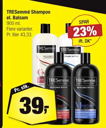 Calle TRESemmé Shampoo el. Balsam tilbud