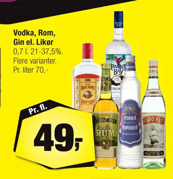 Calle Vodka, Rom, Gin el. Likør tilbud