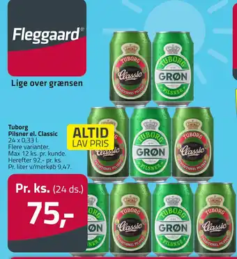 Fleggaard Tuborg Pilsner el. Classic tilbud