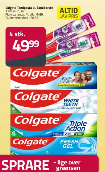 Fleggaard Colgate Tandpasta el. Tandbørste tilbud