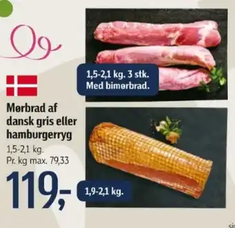 Føtex Mørbrad af dansk gris eller hamburgerryg tilbud