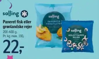 Føtex Paneret fisk eller grønlandske rejer tilbud