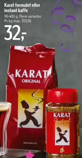 Føtex Karat formalet eller instant kaffe tilbud