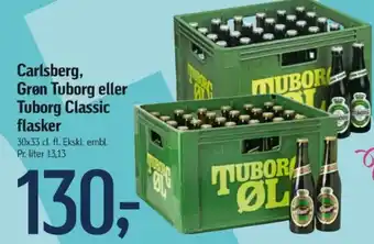 Føtex Carlsberg, Grøn Tuborg eller Tuborg Classic flasker tilbud