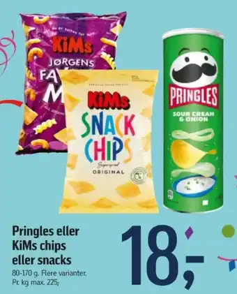 Føtex Pringles eller KiMs chips eller snacks tilbud