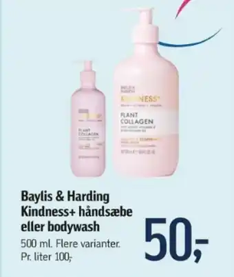 Føtex Baylis & Harding Kindness+ håndsæbe eller bodywash tilbud