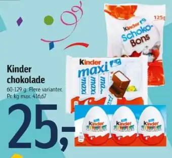 Føtex Kinder chokolade tilbud