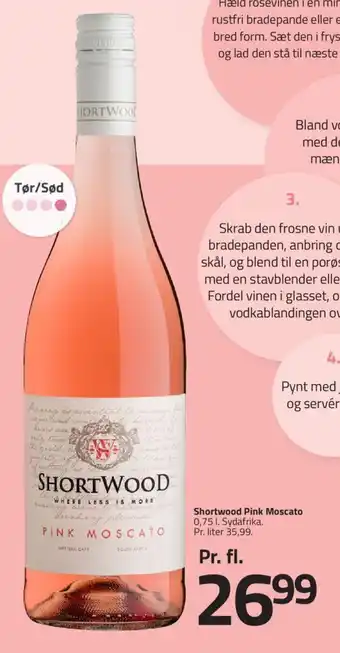 Fleggaard Shortwood Pink Moscato tilbud