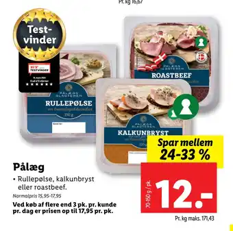 Lidl Pålæg tilbud