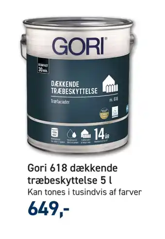 Gori 618 dækkende træbeskyttelse 5 l