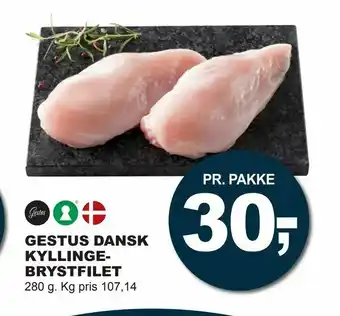 Let-Køb Gestus dansk kyllinge- brystfilet tilbud