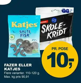 Let-Køb Fazer eller katjes tilbud