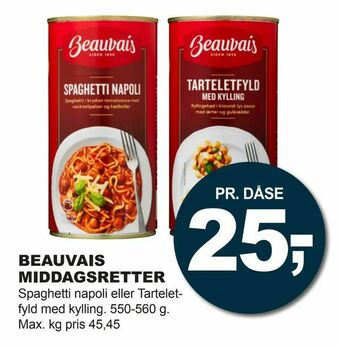 Let-Køb Beauvais middagsretter tilbud