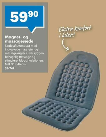 Biltema Magnet- og massagesæde tilbud