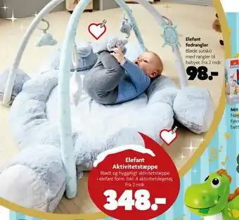 Elefant Aktivitetstæppe