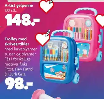 Fætter BR Trolley med skriveartikler tilbud