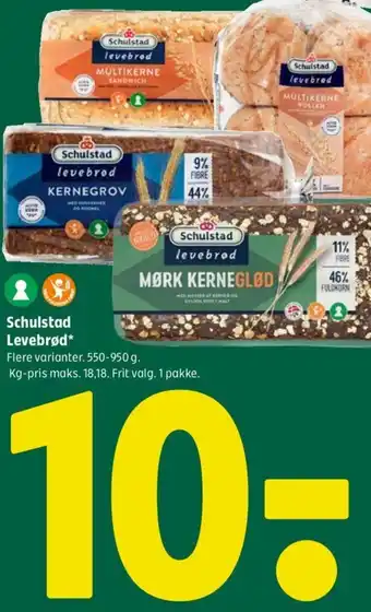 Coop 365 Schulstad Levebrød* tilbud