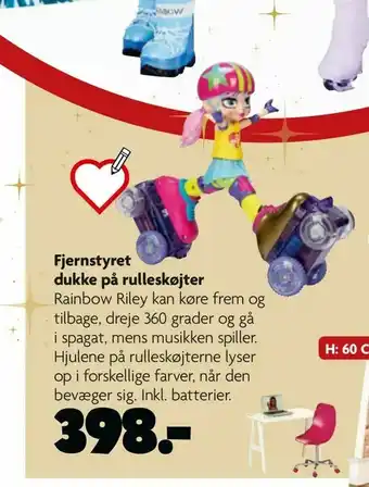 Fætter BR Fjernstyret dukke på rulleskøjter tilbud