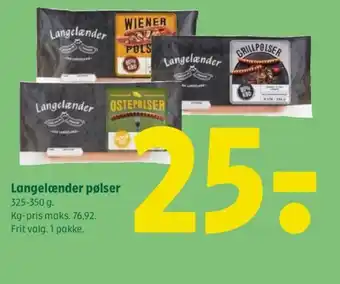 Coop 365 Langelcender pølser tilbud