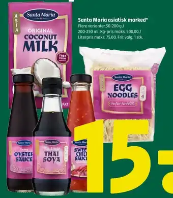 Coop 365 Santa Maria asiatisk marked* tilbud