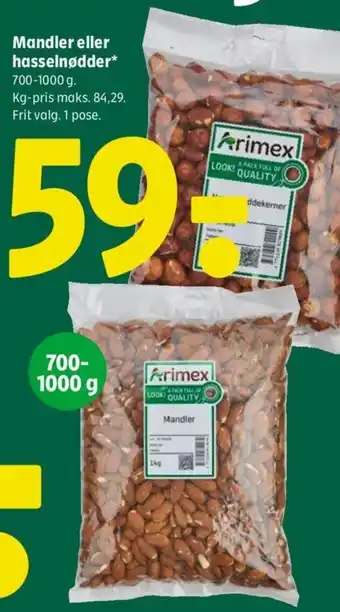 Coop 365 Mandler eller hasselnødder* tilbud
