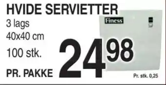 ABC Lavpris HVIDE SERVIETTER tilbud