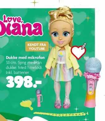 Fætter BR Dukke med mikrofon tilbud