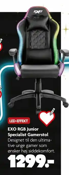 Fætter BR EXO RGB Junior Specialist Gamerstol tilbud