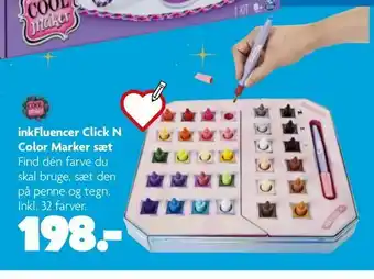 Fætter BR inkFluencer Click N Color Marker sæt tilbud