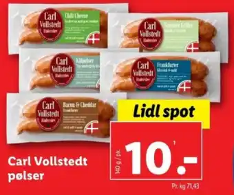 Lidl Carl Vollstedt pølser tilbud