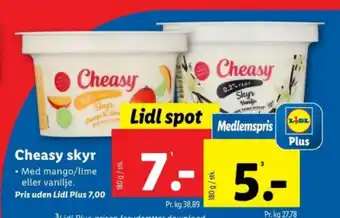 Lidl Cheasy skyr tilbud