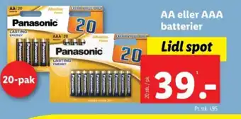 Lidl AA eller AAA batterier tilbud