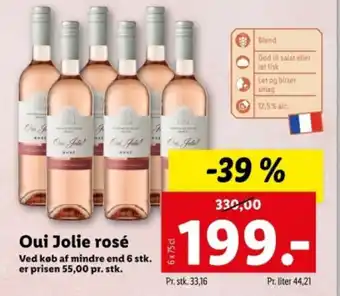 Lidl Oui Jolie rosé tilbud