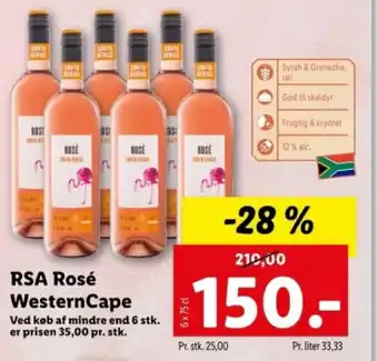 Lidl RSA Rosé Western Cape tilbud