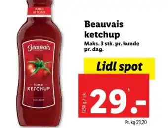 Lidl Beauvais ketchup tilbud