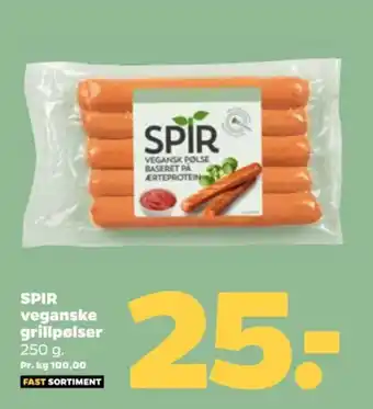 Netto SPIR veganske grillpølser tilbud