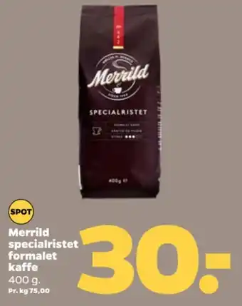 Netto Merrild specialristet formalet kaffe tilbud