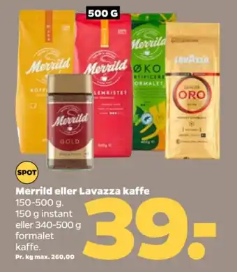 Netto Merrild eller Lavazza kaffe tilbud