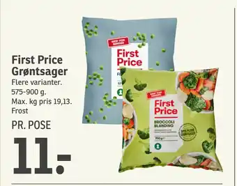 SPAR First Price Grøntsager tilbud