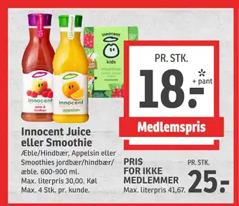 SPAR Innocent Juice eller Smoothie tilbud