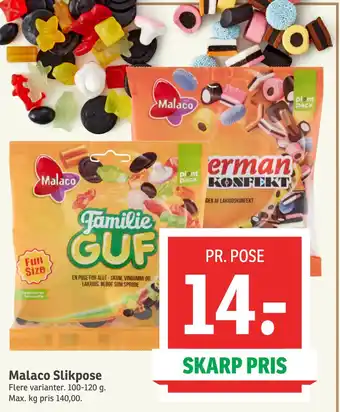 SPAR Malaco Slikpose tilbud