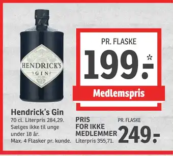 SPAR Hendrick’s Gin tilbud