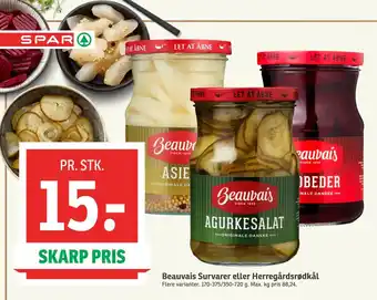 SPAR Beauvais Survarer eller Herregårdsrødkål tilbud