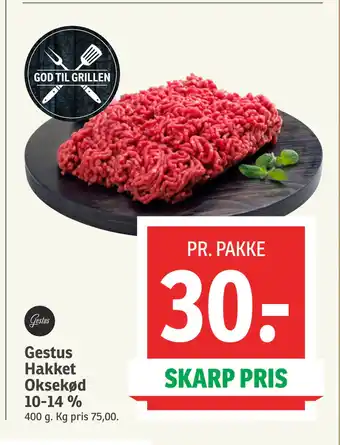 SPAR Gestus Hakket Oksekød 10-14 % tilbud