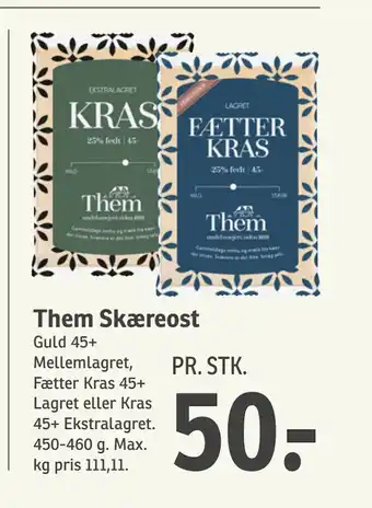 SPAR Them Skæreost tilbud