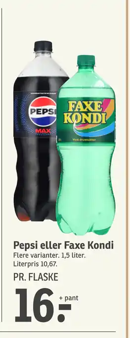 SPAR Pepsi eller Faxe Kondi tilbud