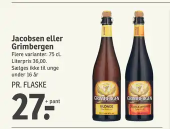 SPAR Jacobsen eller Grimbergen tilbud