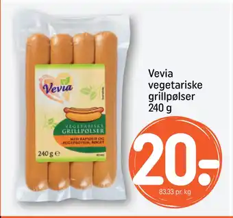 Vevia vegetariske grillpølser 240 g