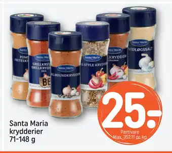 REMA 1000 Santa Maria krydderier 71-148 g tilbud